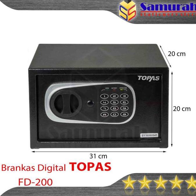 // SAFE DEPOSIT BOX TOPAS FD 200 PASSWORD KODE PIN / CASH SAFETY BOX BRANKAS DIGITAL LED 20 CM FD-20