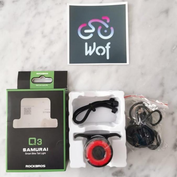 Rockbros Q3 Smart Lamp Bike Brake Tail Light Lampu Sepeda Sensor Rem