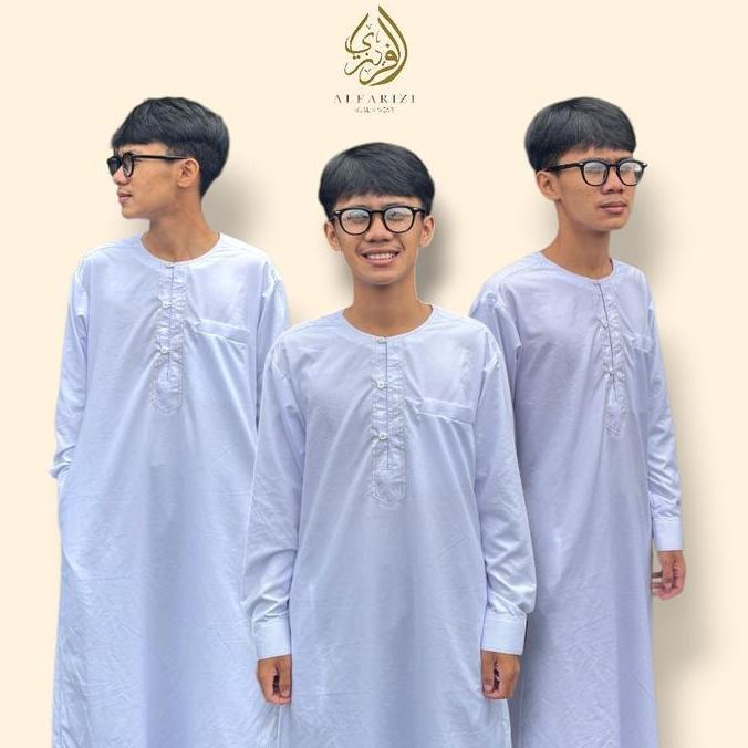 Super Hot, Jubah Omar Gamis Muslim Pria Panjang Dewasa Katun Maroko