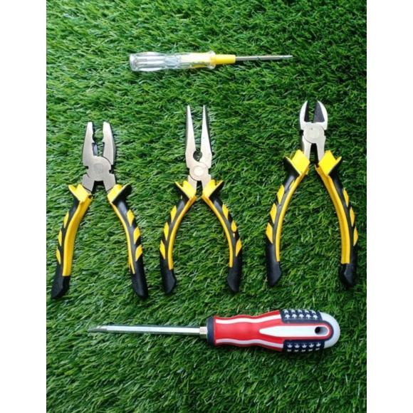 BEST SELLER PAKET TANG SET & OBENG - TANG KOMBINASI TANG LANCIP TANG POTONG OBENG TESPEN TEST PEN BO