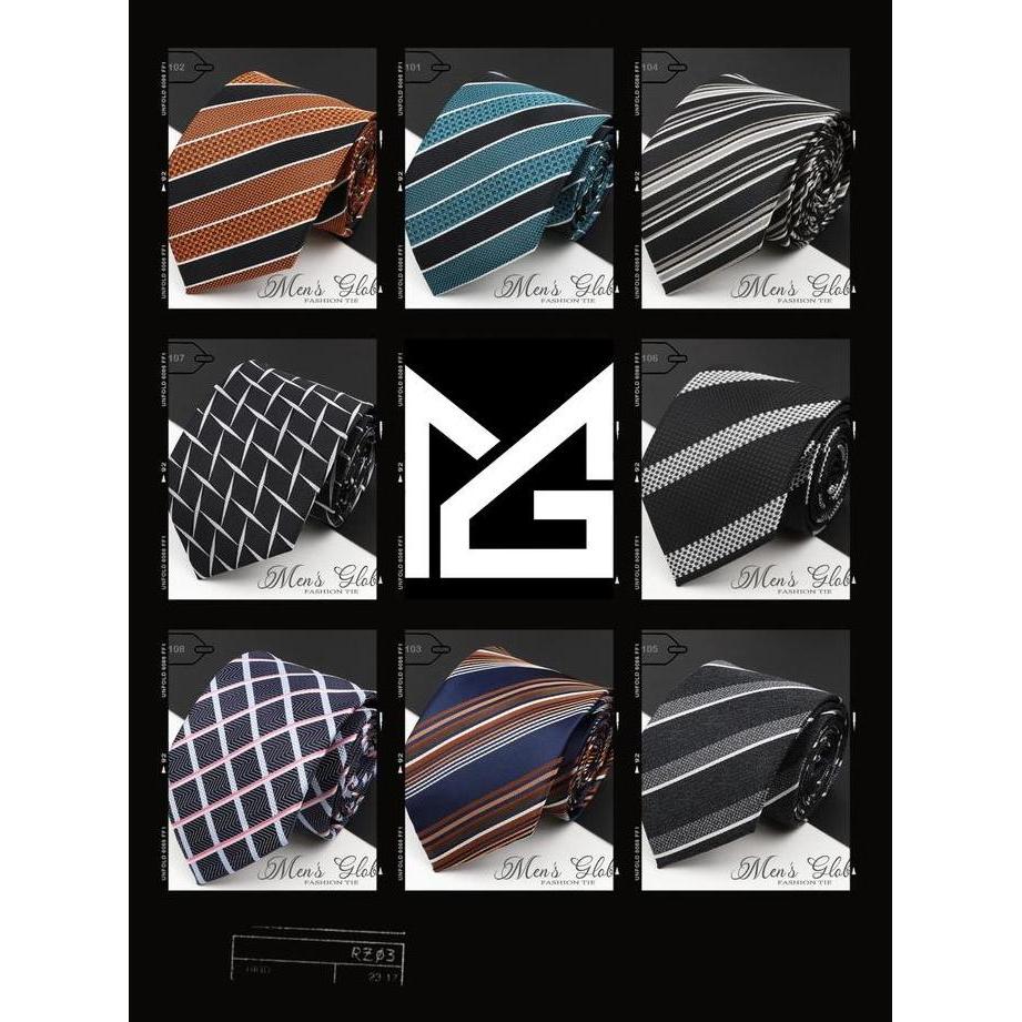 DASI PRIA LEBAR 8 CM KANTOR WEDDING STRIP NAVY HITAM MERAH CASUAL Termurah