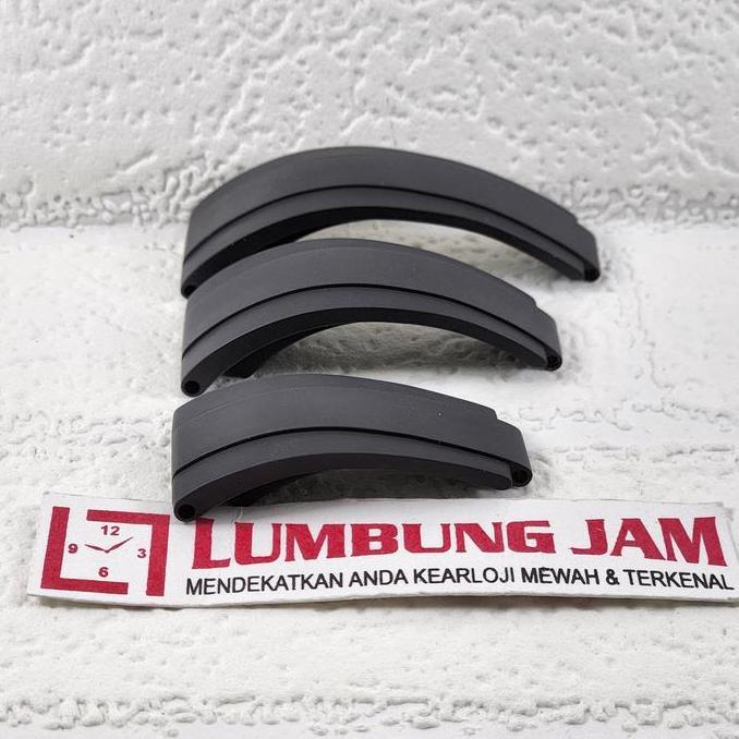 AKSESORIS OYSTERFLEX BLACK RUBBER STRAP FOR ROLEX 20mm murah