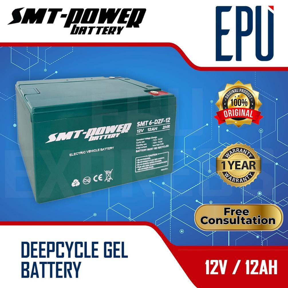 Smt Power Smt Aki Selis 12v 12ah Aki UPS Aki Sepeda Listrik Aki Motor Listrik Skuter Deep Cycle VRLA
