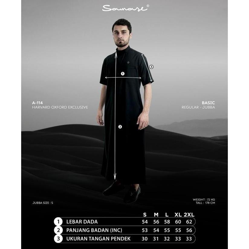 Promo, Samase Jubba Basic A114 Jubah Pria Dewasa Lengan Pendek