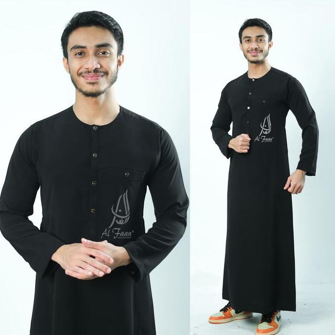New Trend, Jubah Slimfit Longlegs Hafiz Jubah Oblong Tanpa Kerah Gamis Pria Slimfit Jubah Lengan Obl