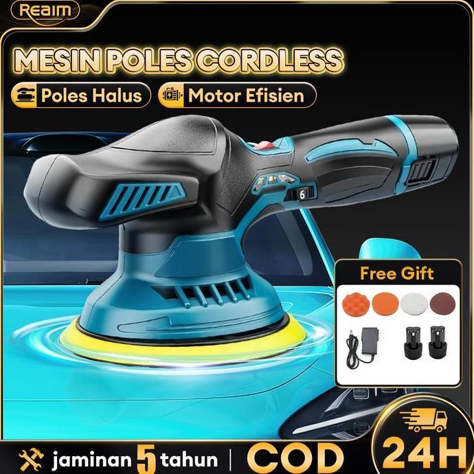 OSHAKAN Mesin Poles Mobil Mesin Poles mobil Mesin Polisher Cordless Polisher Machine Polisher 5inch 