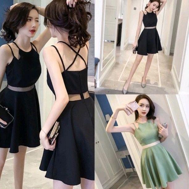 DY91 - - Moira Korea Dress Scuba / Mini Dress Scuba 823 Casual Wanita pendek