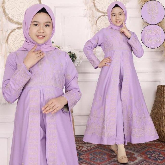 Baju Lebaran Anak Perempuan ( NO HIJAB ) Baju India Syari Anak Perempuan Muslim Dress Pesta Gamis Sa