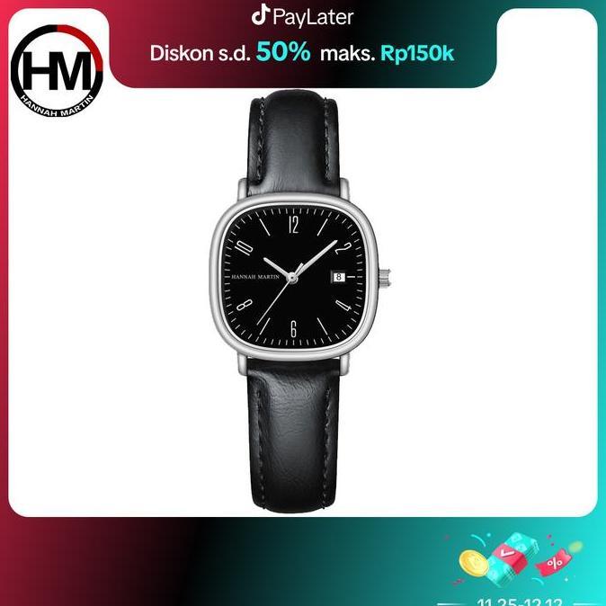 DS303 >> HANNAH MARTIN 1651 Jam Tangan Wanita 100% Original Korean Model Terbaru Keren Quartz CEWEK 