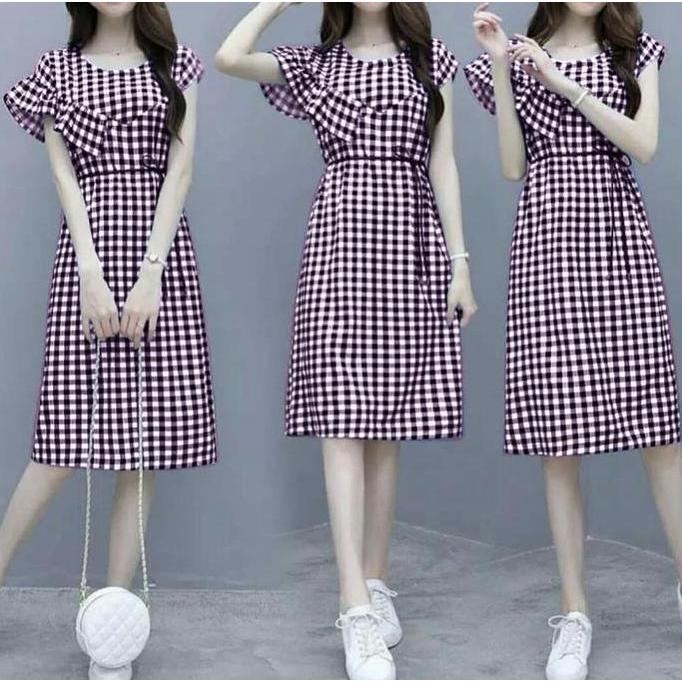 DV206 - / AULIA KOTAK DRES / VL / BAJU KONDANGAN REMAJA / BAJU PESTA / DRESS / DRES WANITA / DRESS M