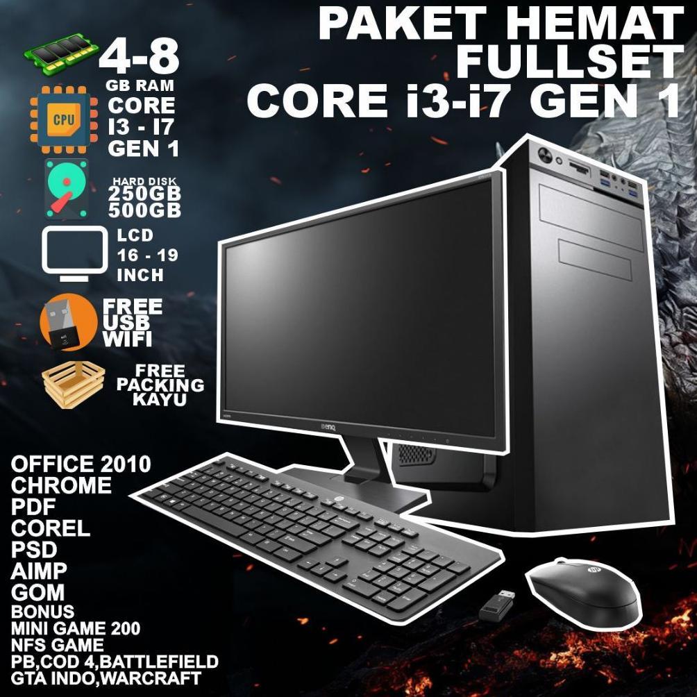 CORE i3-i7 GEN 1 FULL SET MURAH terlaris