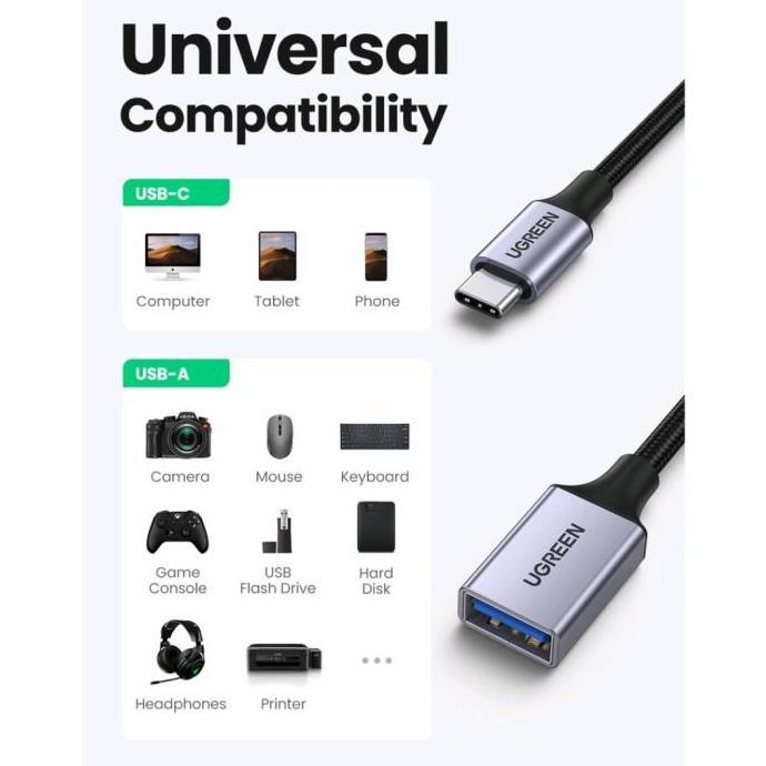 Ugreen Otg Type C to Usb 3.0 - Ugreen Kabel Otg Tipe C Usb C Original