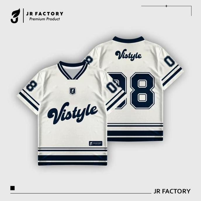 JR FACTORY Baju Jersey Dewasa Unisex Streetwear Oversize Number Dryfit Brazil Retro Vintage Hockey B