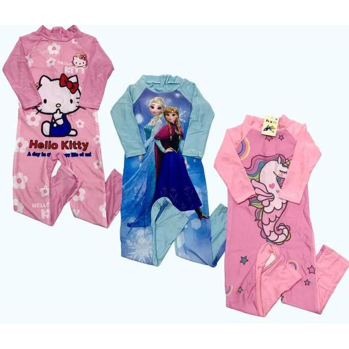 PROMO BAJU RENANG ANAK DIVING MUSLIM LENGAN PANJANG MOTIF IMPORT