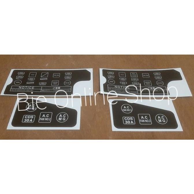 Promo STICKER BOX SIKRING / FUSE BOX TOYOTA COROLLA TWINCAM AE92 Diskon