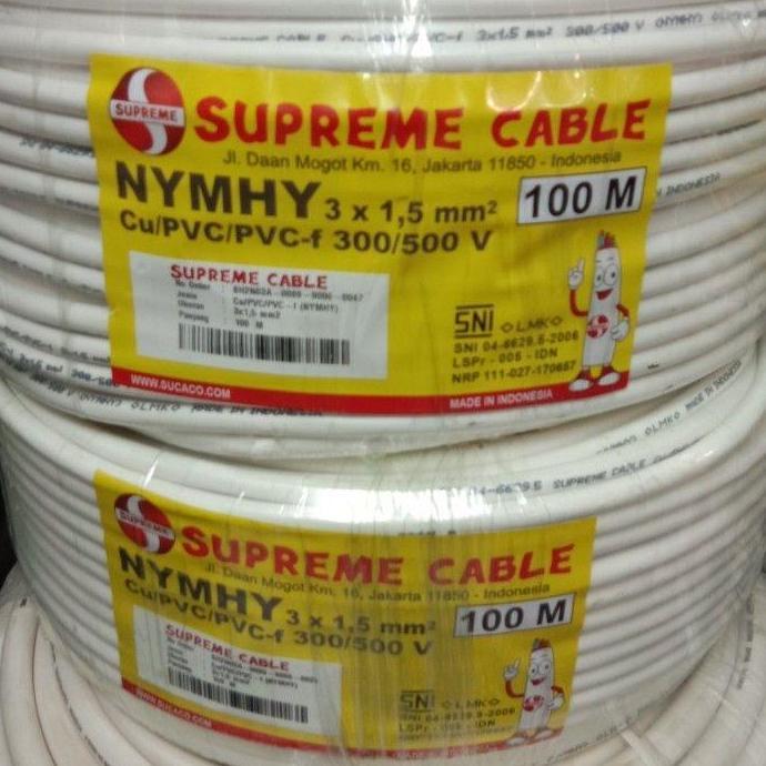 Promo Supreme Kabel Serabut NYMHY 3x1.5mm 100M Diskon