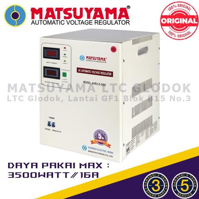 Stabilizer Listrik Stavolt Voltage Regulator Matsuyama 5000 Watt Kualitas Terbaik Harga Termurah