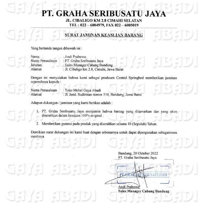 Springbed Centra Silver Dominiq / Kasur Central Silver Dominiq - Central Springbed