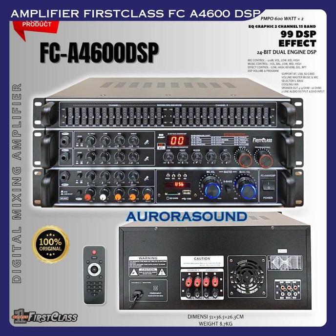 Power Amplifier Firstclass Fc A4600 Dsp Digital Karaoke Professional Ampli Fca4600Dsp Bluetooth Orig