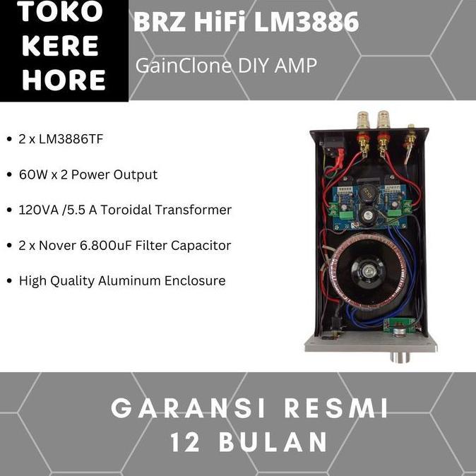 Amplifier Hifi Stereo Gainclone Lm3886 Hi Power 60Wx2 Promo