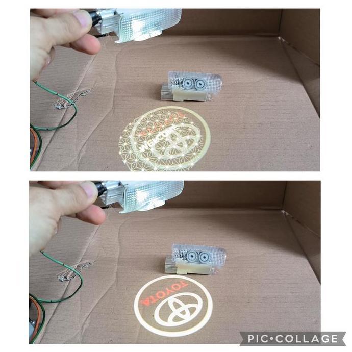 Led Projector Lamp Logo Toyot+Welcome Light Fortuner Vrz Srz Gr Sport Premium