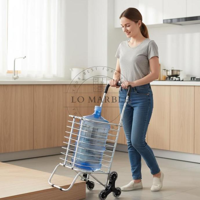 Trolley Cart Aluminium Bag Trolly Keranjang Trolly Keranjang Lipat CS