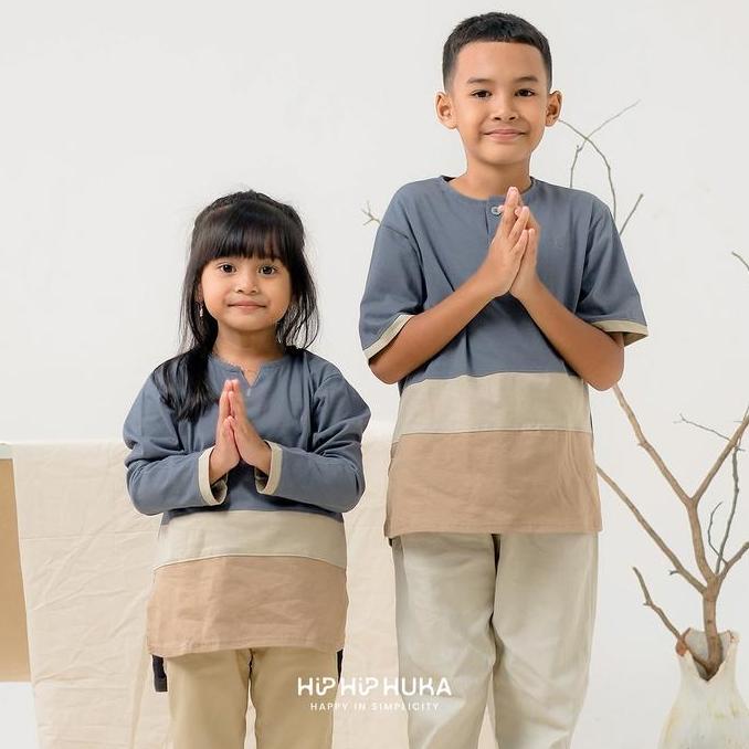 HipHipHuka - Baju Muslim Anak Cowok Cewek Kaos Koko Kurta Tunik Casual Nirwana Series