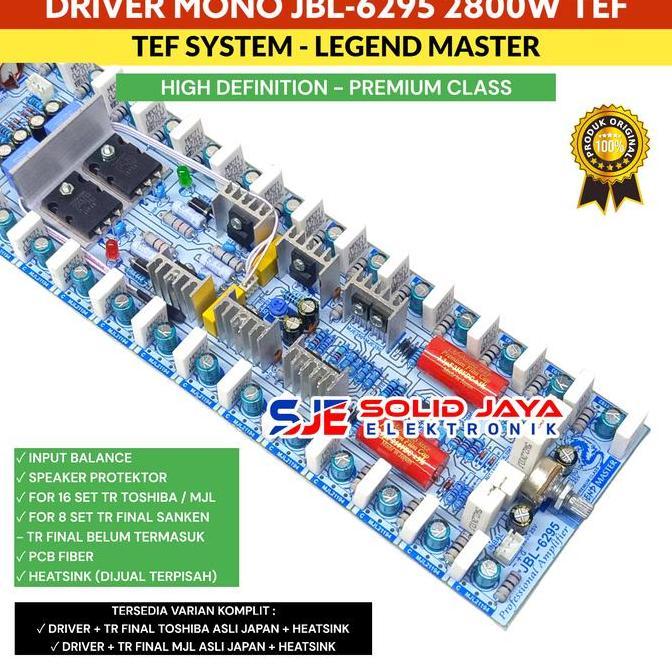 Kit Driver Power Amplifier Forr Jbl 6295 Jbl6295 Jbl-6295 Super Power Amplifier Tanpa Tr Final Super