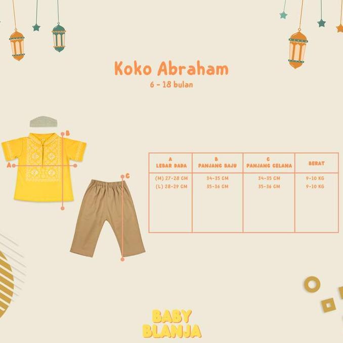 Baju Koko Anak Bayi Laki Laki 6 18 Bulan Abraham Set