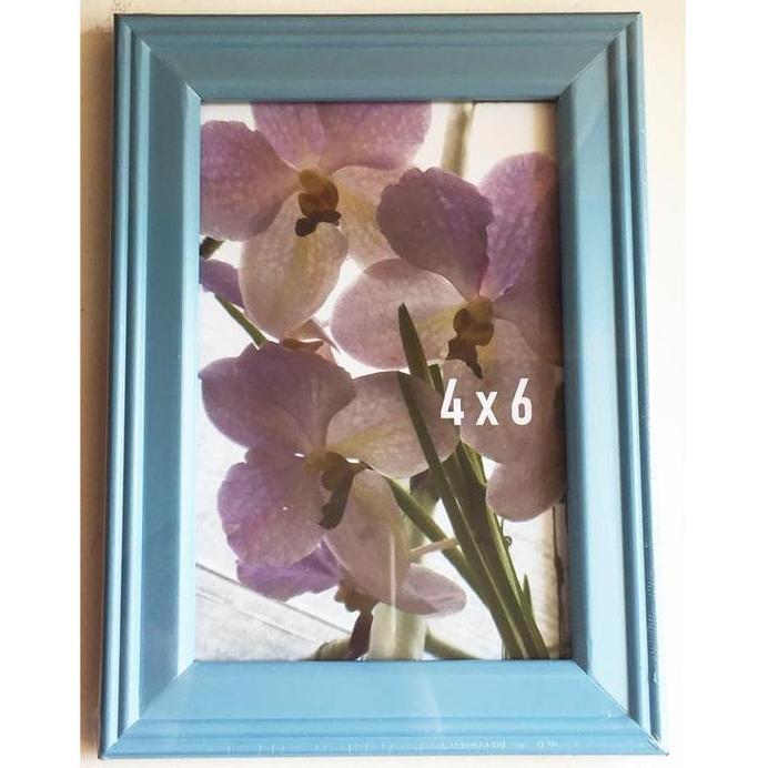 Photo Frame Kayu / Pigura Foto ukuran 4R Biru