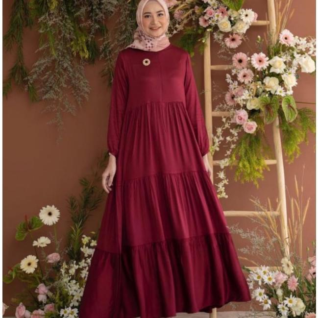 Murah Najwa Gamis Terbaru Jumbo Ld 120 / Gamis Rayon Premium / Gamis Polos