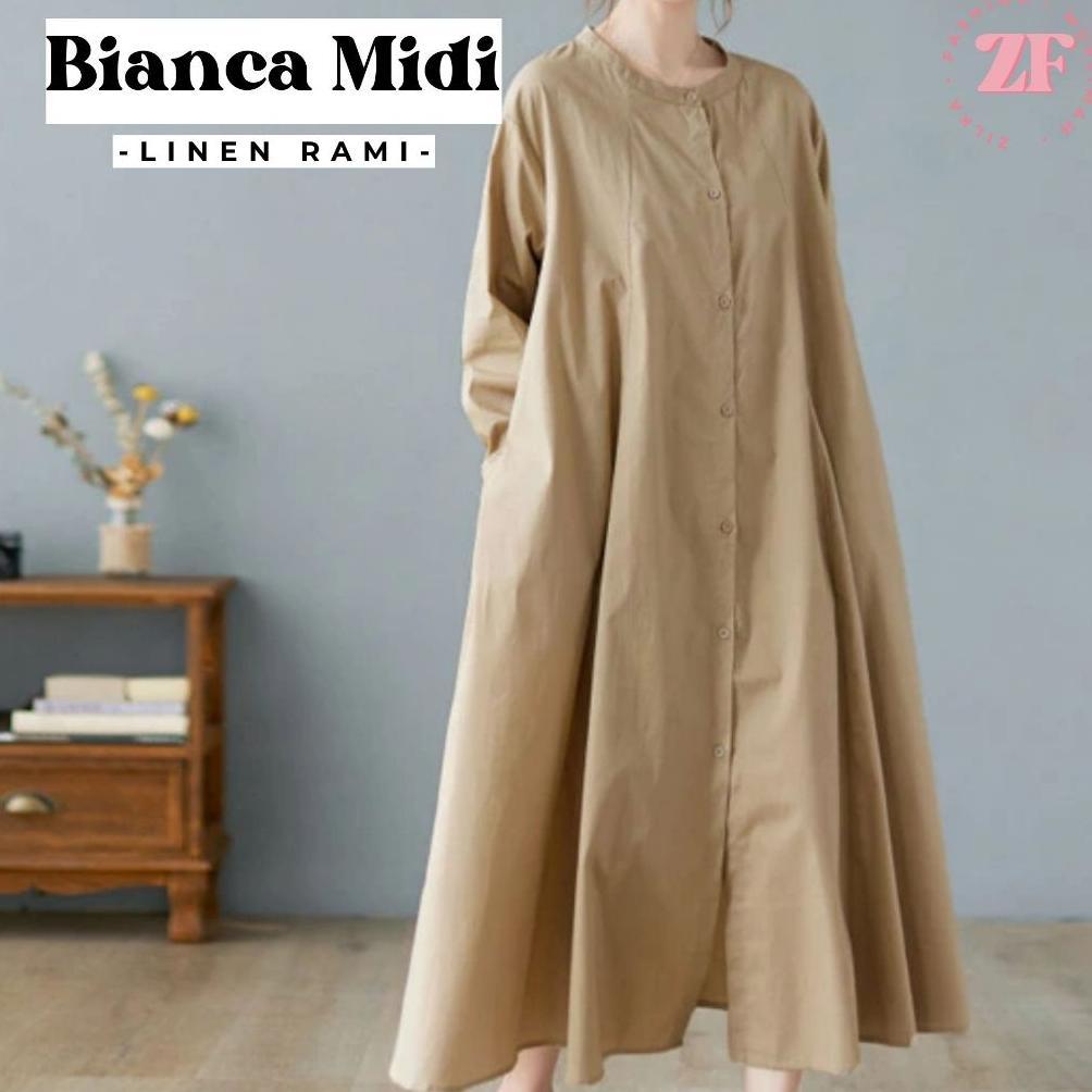 Limited Bianca Baju Atasan Long Tunik Busui Wanita Terbaru 2023 Tunic Muslimah Remaja Dewasa Katun L