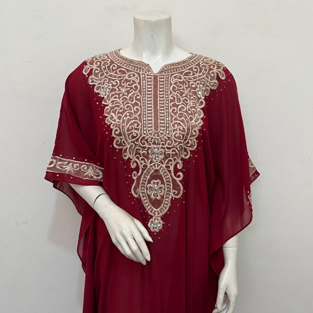 Kaftan Premium Termurah Gamis Bordir Bella Ceruty Mewah