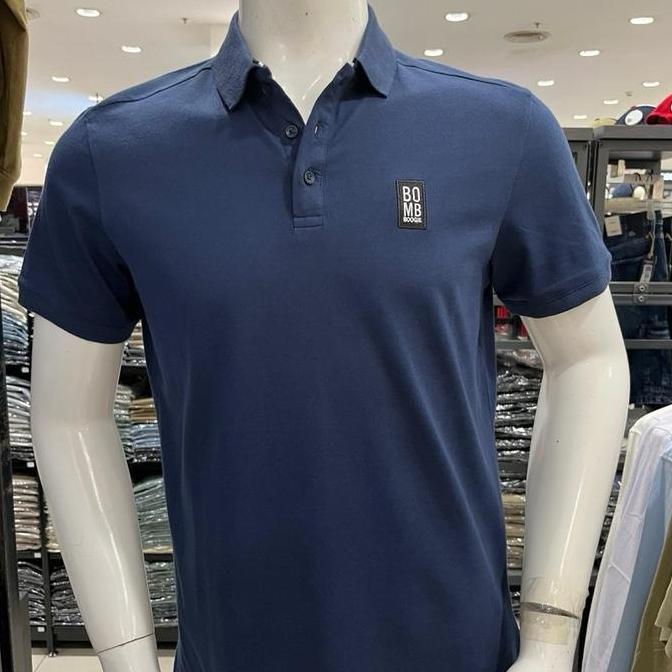 Kaos polo shirt merk bombboogie original reguler terbaru