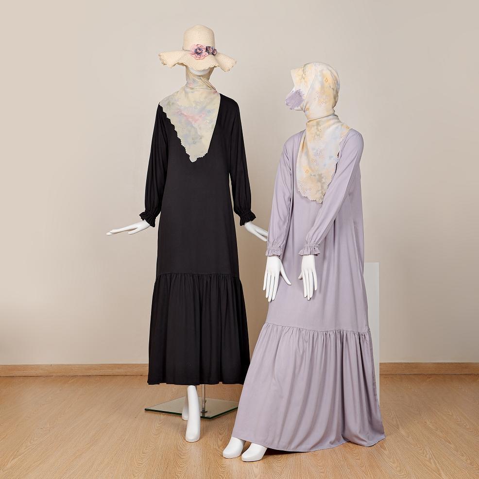 Grade Ori Le Khari Fahra Gamis Rayon Twill Gamis Busui Gamis Homedress Size S - Xl Gamis Putih Polos