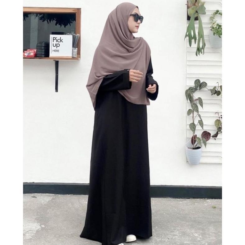 Saless Abaya Polos Wanita / Gamis Santri Remaja Putri Terbaru Ukuran S M L Xl Xxl