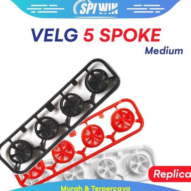VELG Tamiya 5 Spoke MEDIUM M REP Wheel Mini 4WD BNOB
