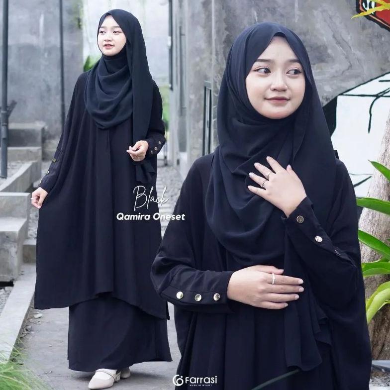 Discount Qamira One Set Rok Anak Umur 7-15 Tahun Setelan Tunik Abaya Model Batwing Setelan Rok Tunik