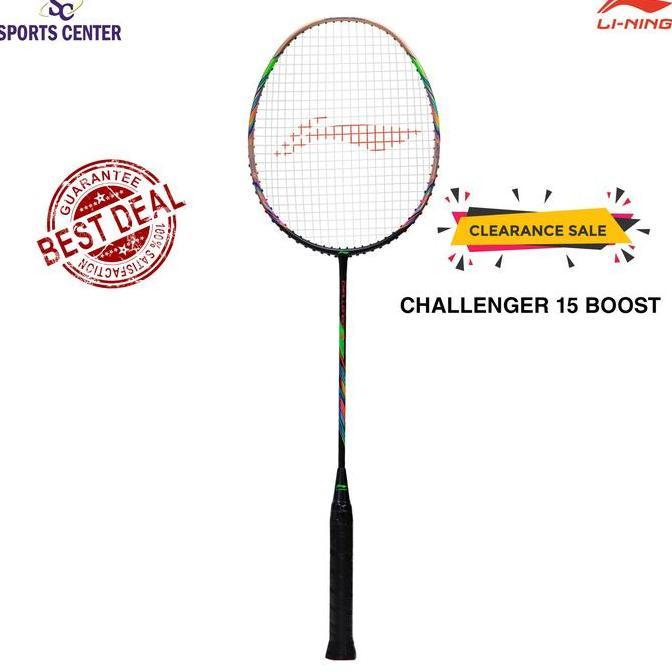 Clear Sale Raket Badminton Lining Challenger 15 Boost Black Gold