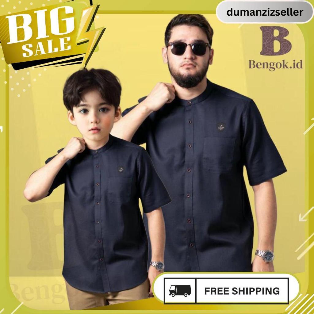 Koko Pendek  Couple Ayah Dan Anak Motif Benzema Warna Coksu Siap Kirim