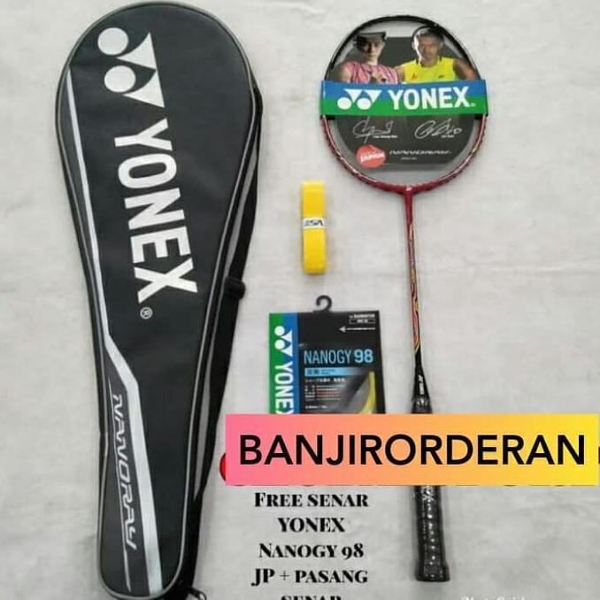 RAKET YONEX NANORAY 800 FREE SENAR, GRIP, TAS BARANG DAN