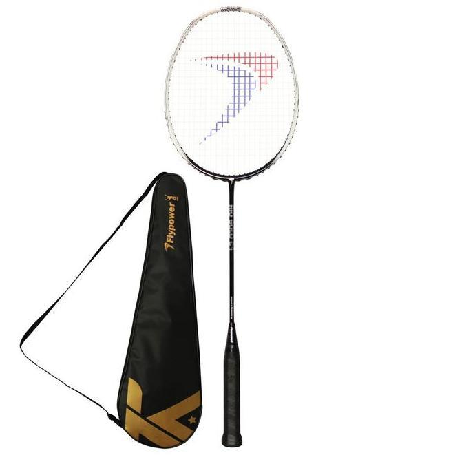 Flypower Rio Gold C1 Raket Badminton - Black Silver  Free Tas + Kaos | Bulutangkis