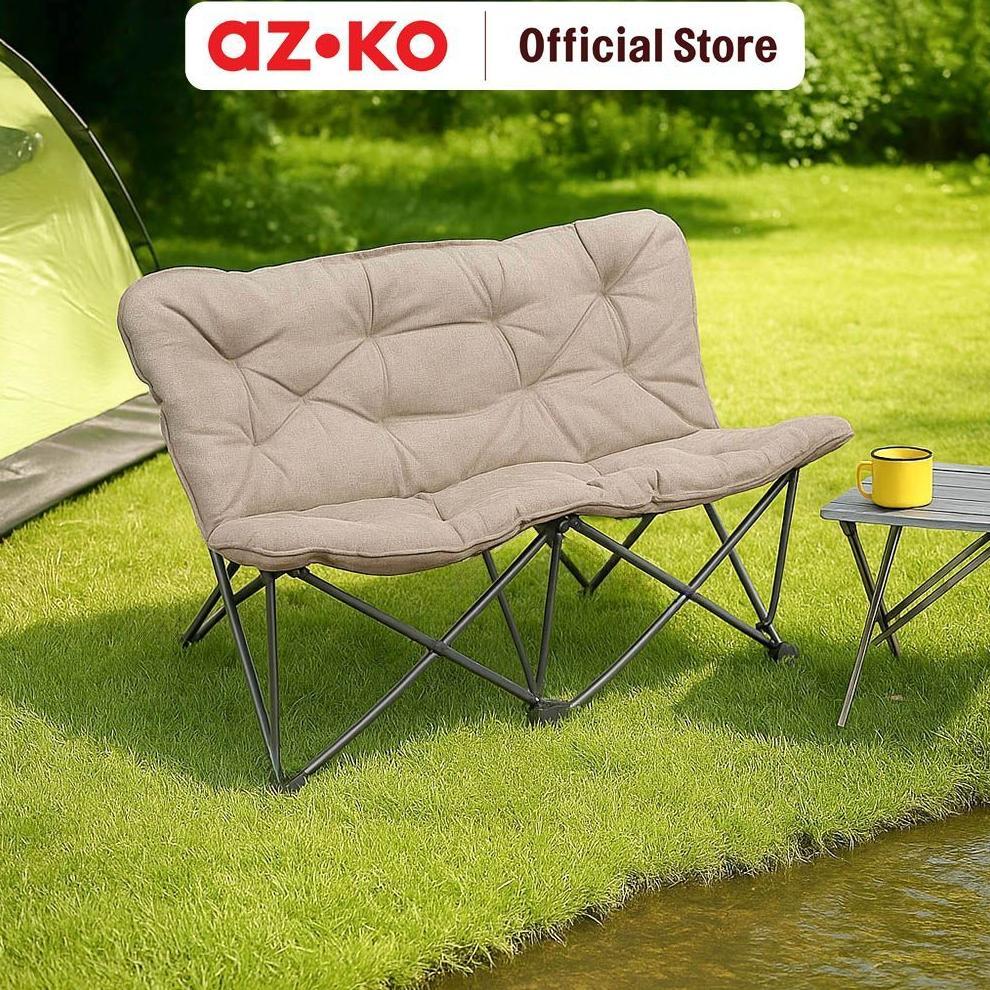 AZKO Soleil Kursi Camping Lipat Big Butterfly - Cokelat Muda Folding Chair Kursi Memancing Bangku Li