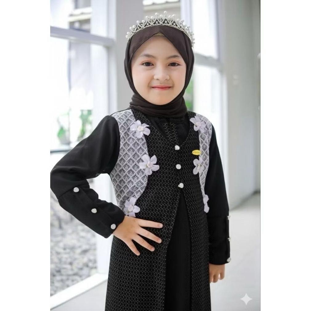 Terbaru Aisha Kids ( Set Kimar ) Gamis Anak Terbaru Dari Umur 3-12 Thn  Baju Gamis Anak Kekinian Baj