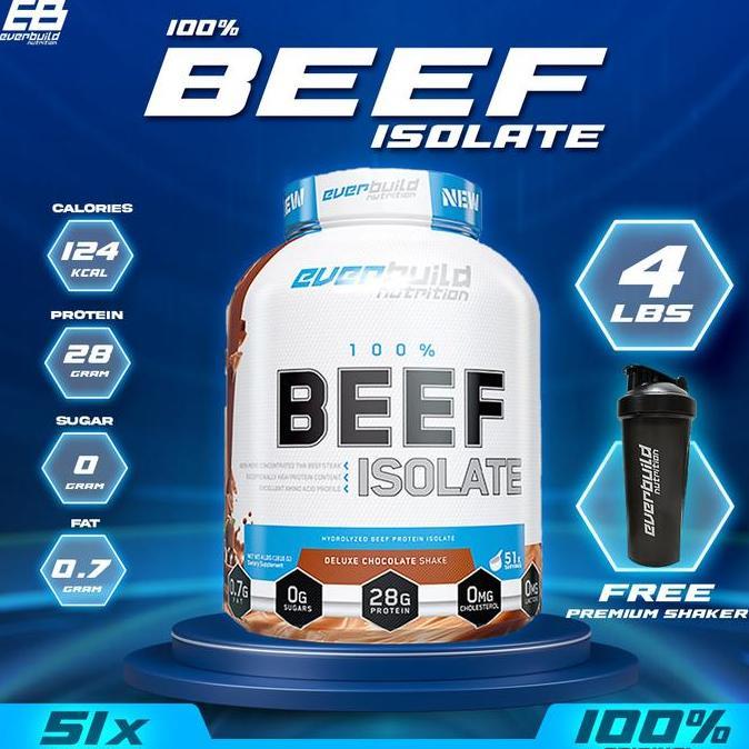 EB EVERBUILD NUTRITION 100% BEEF ISOLATE 4 LBS FREE SHAKER