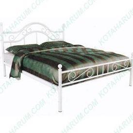 Ranjang bed besi double no 2 orbitrend monza putih uk 160 cm bandung