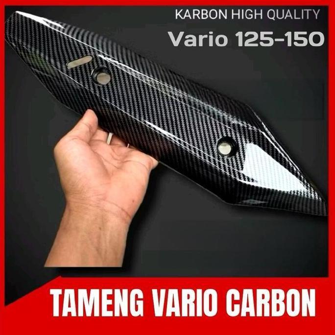 DHIRTYM Tutup Knalpot Vario Carbon 2018-2024 - Tameng Vario New Carbon - Motorcycle, Aksesoris Cover