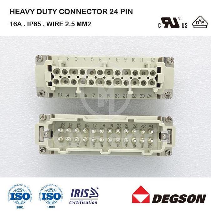 Heavy Duty Connector 24 Side Entry Hdc-De-24--11 Degson New Stok