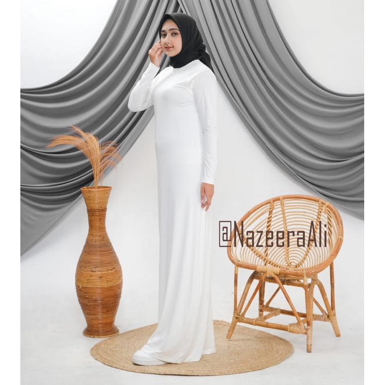 Inner Dress Inner Span //Long Dress Span Rayon Tanpa Lengan //Dres inner Tanpa Lengan//Gamis Buntung