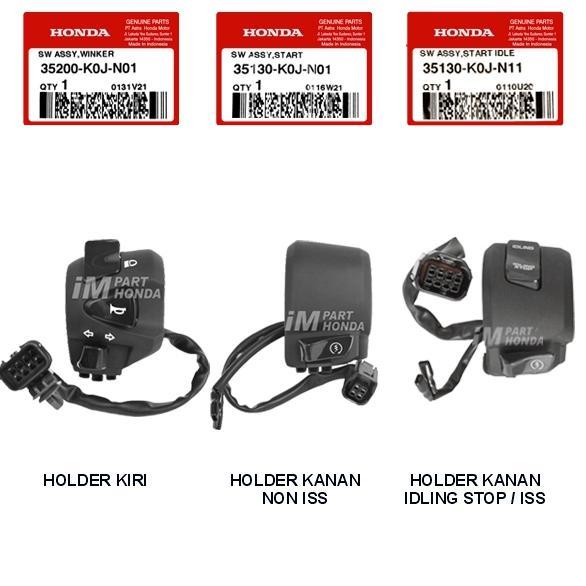 35200-K0J-N01 35130-K0J-N01 35130-K0J-N11 Holder Kanan Kiri Tombol Dimmer Riting Klakson Stater Idli